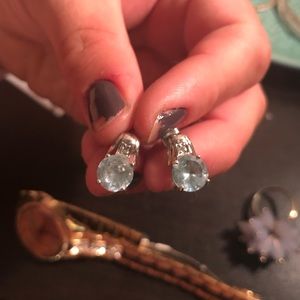 Aquamarine studs
